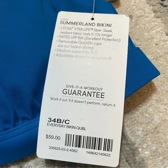 Athleta Blue Bikini Top - Picture 5 of 5